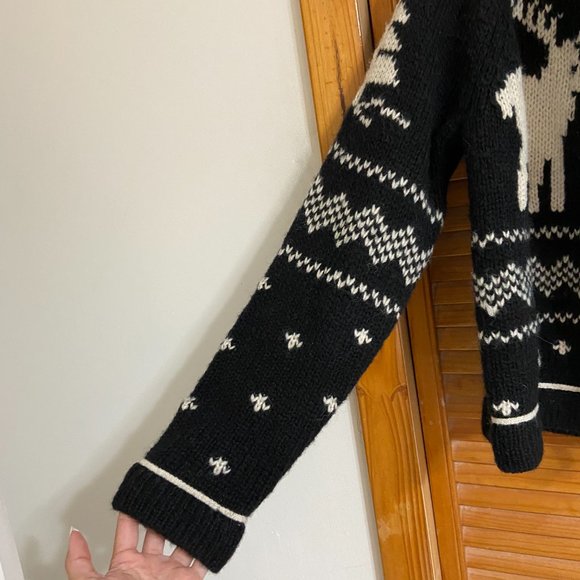 NEW $395 THE GREAT Reindeer Lodge Cardigan Sweater - Picture 6 of 13